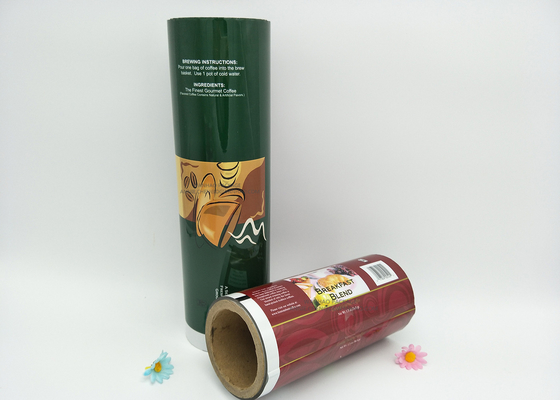 Instant Coffee Packaging In Plastic Roll Film , Aluminum Foil Or Metalized High barrier material