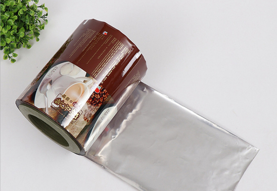 Instant Coffee Packaging In Plastic Roll Film , Aluminum Foil Or Metalized High barrier material