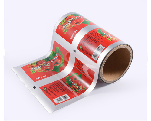 Retort Small Sachet Ketchup Sauce Packaging Roll Film for Restaurants , Packaging Laminating Film Rolls