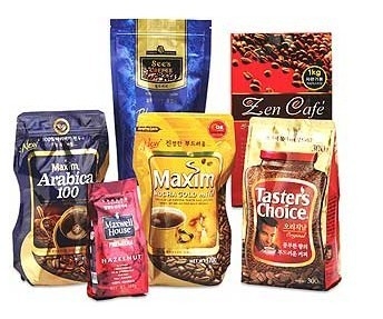 Borse d'imballaggio del caffè di plastica su ordinazione con la valvola