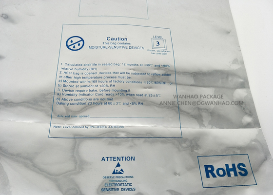 Anti l'elettricità statica di alluminio o metallizzata di ESD laminata stagnola insacca 0.07mm ~ spessore di 0.15mm