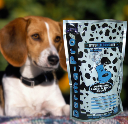Il PE di AL dell'ANIMALE DOMESTICO sta sull'abitudine della borsa dell'alimento dell'imballaggio per animali domestici/cibo per cani con la serratura dello zip